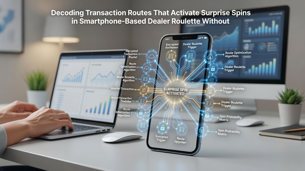 Detailansicht einer mobilen Transaktionsroute mit E-Wallet und Roulette-Tisch