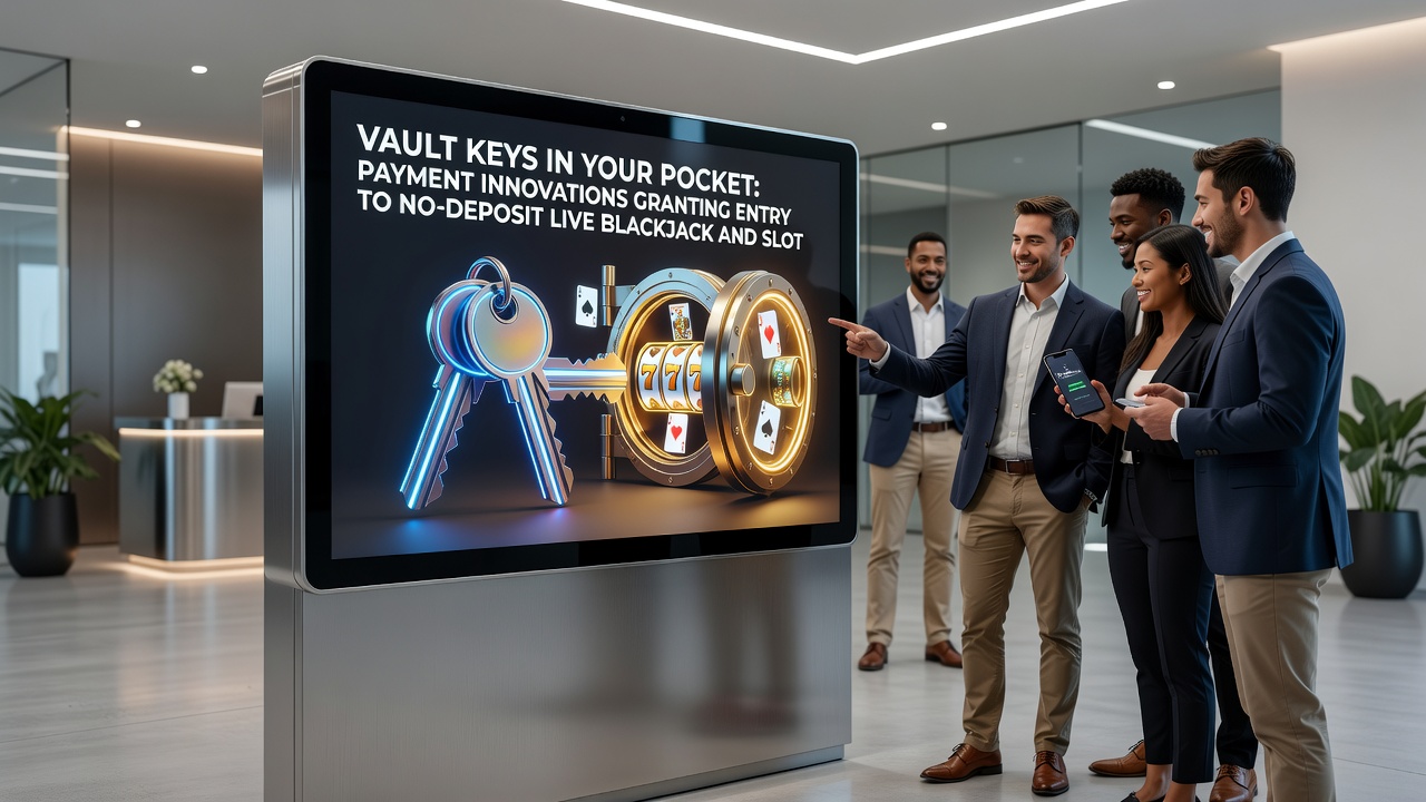 Smartphone-Display mit Live-Blackjack-Tisch und integrierten Zahlungsoptionen