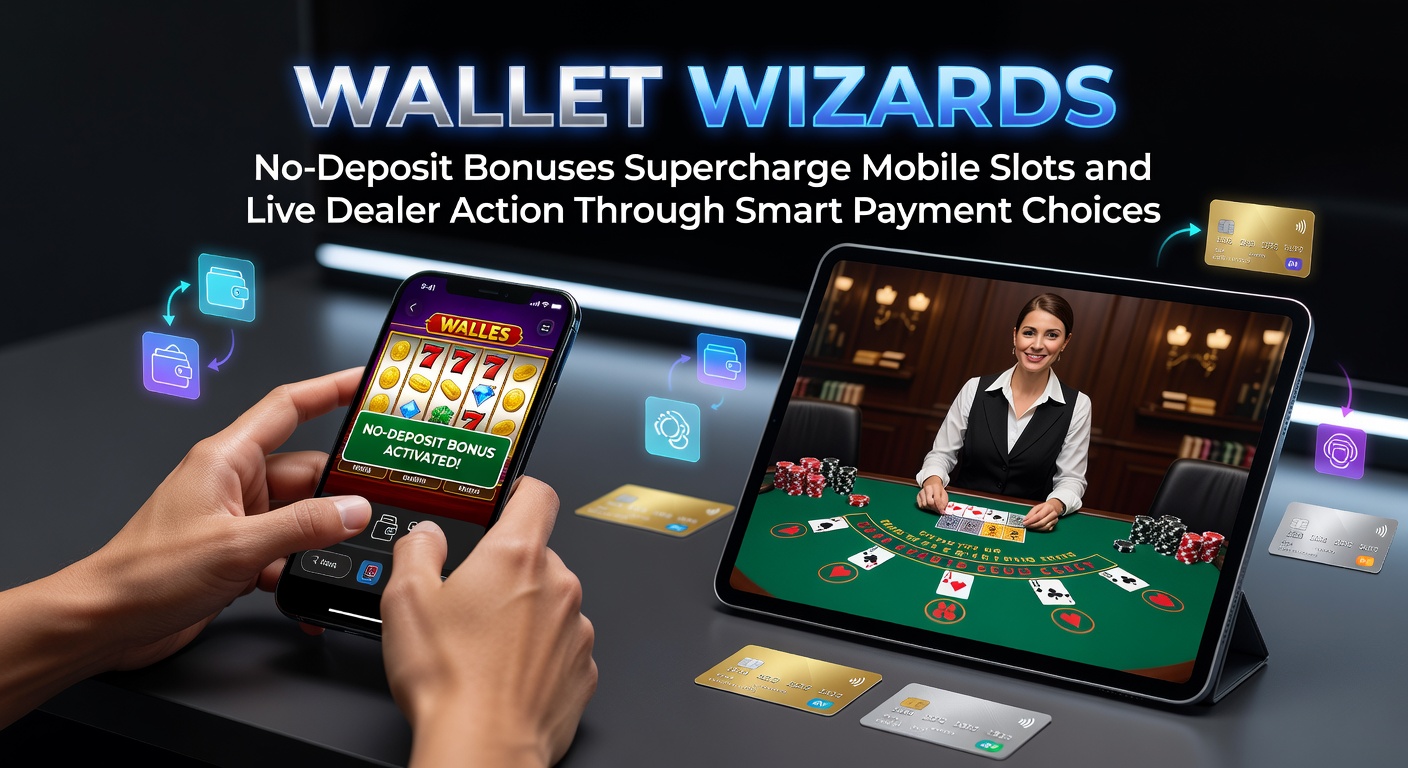 Smartphone mit Wallet-App und leuchtenden Slot-Symbolen im Hintergrund, die No-Deposit-Boni symbolisieren